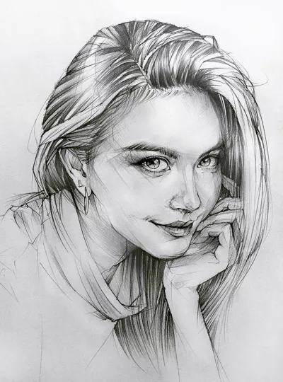 I will draw amazing realistic pencil portrait from a photo
